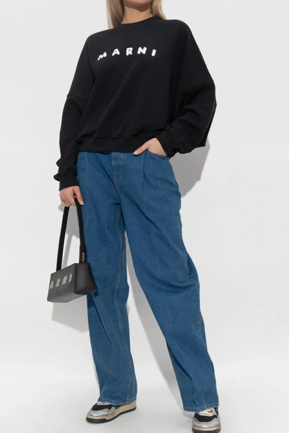 Marni BLACK Sweatshirt with logo