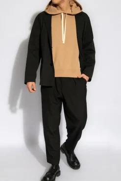 Marni BLACK Trousers in virgin wool