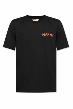 Marni BLACK T-shirt with logo