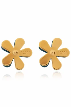 Marni BLUE Brass earrings