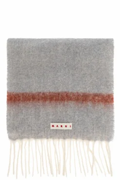 Marni BLUE Scarf with logo