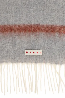 Marni BLUE Scarf with logo