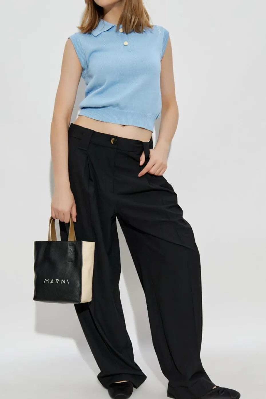 Marni BLUE Vest with collar
