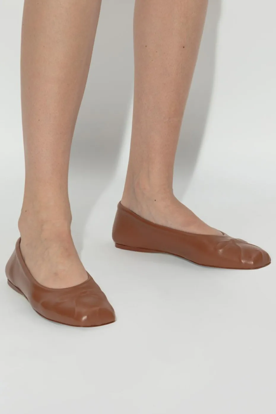 Marni BROWN Leather ballet flats