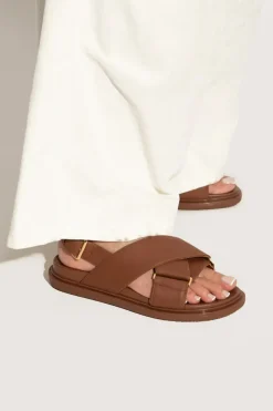 Marni BROWN Leather sandals