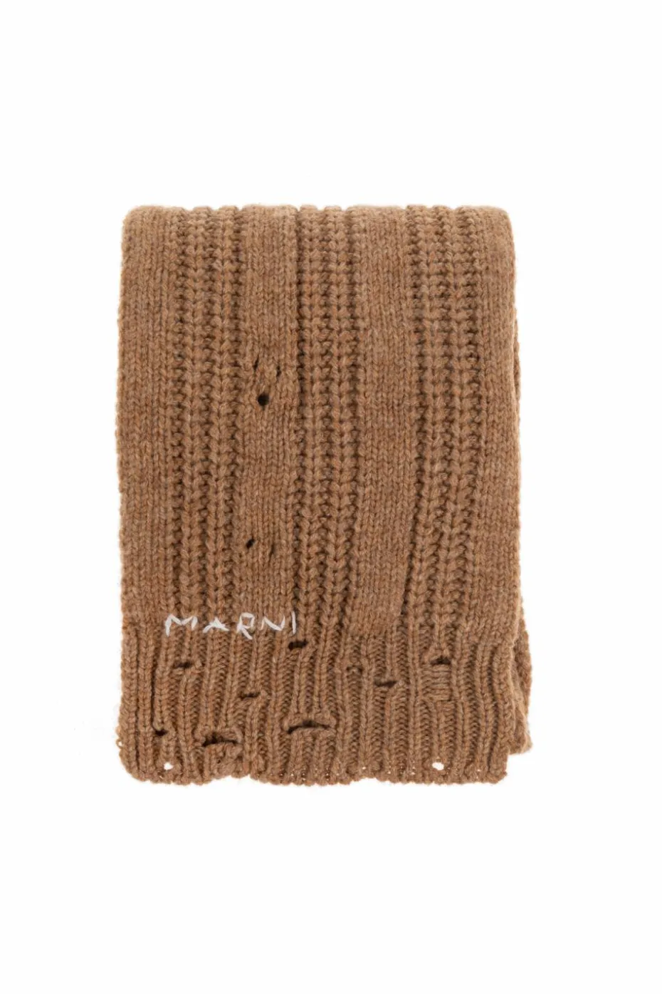 Marni BROWN Scarf with logo