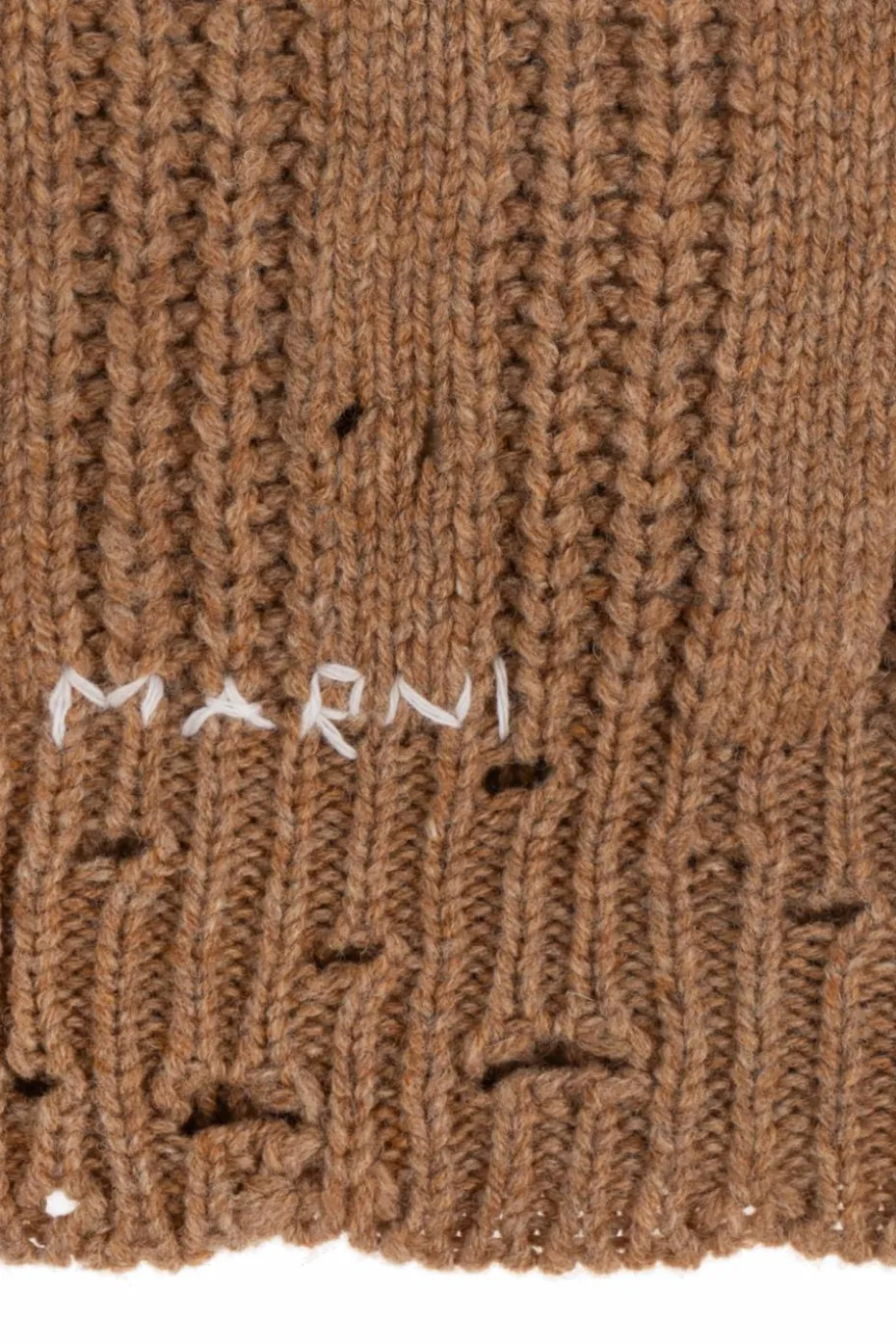Marni BROWN Scarf with logo