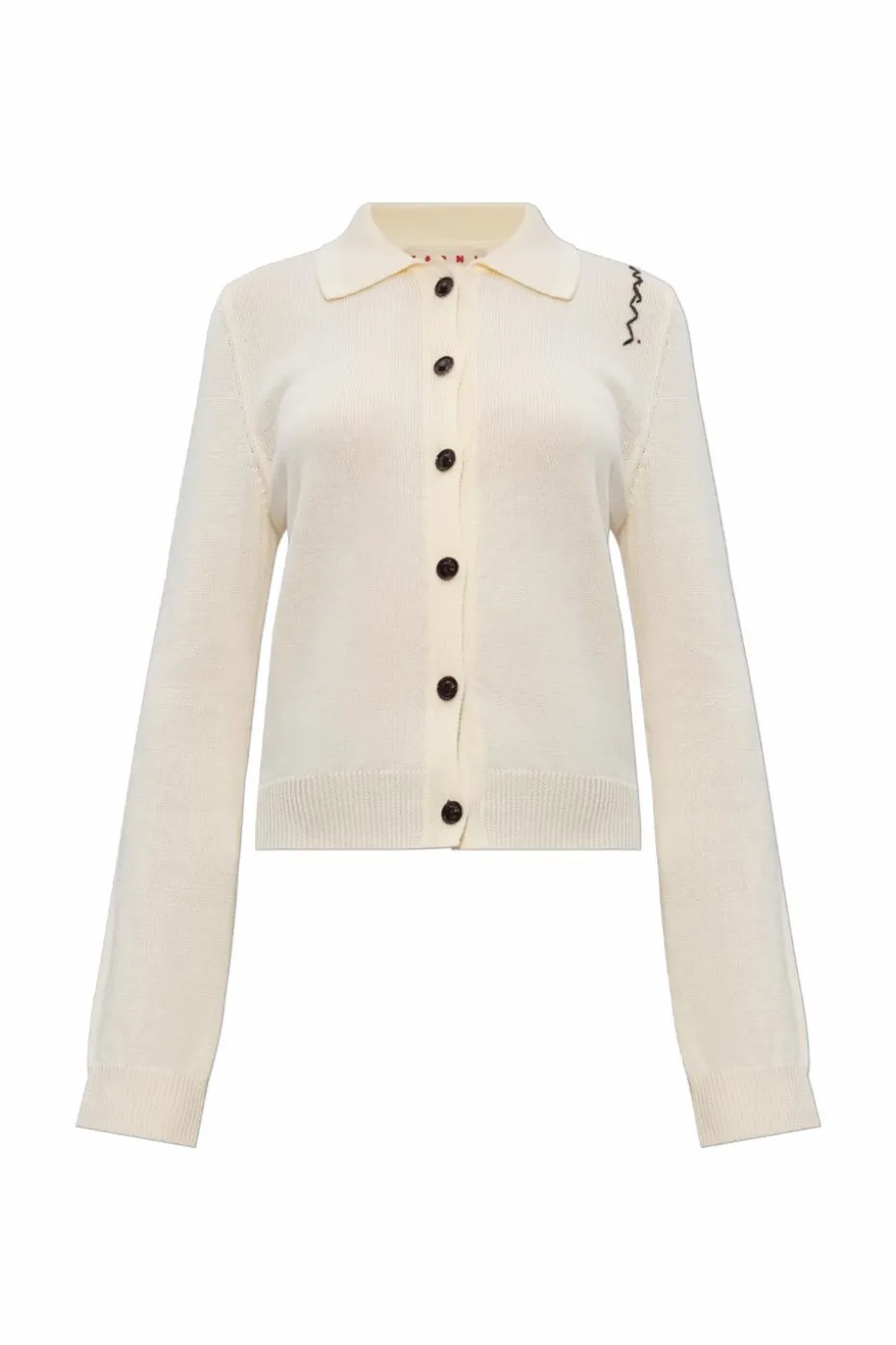 Marni cream Cardigan with logo