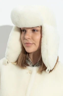 Marni cream Fur hat