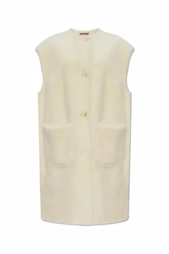 Marni cream Fur vest