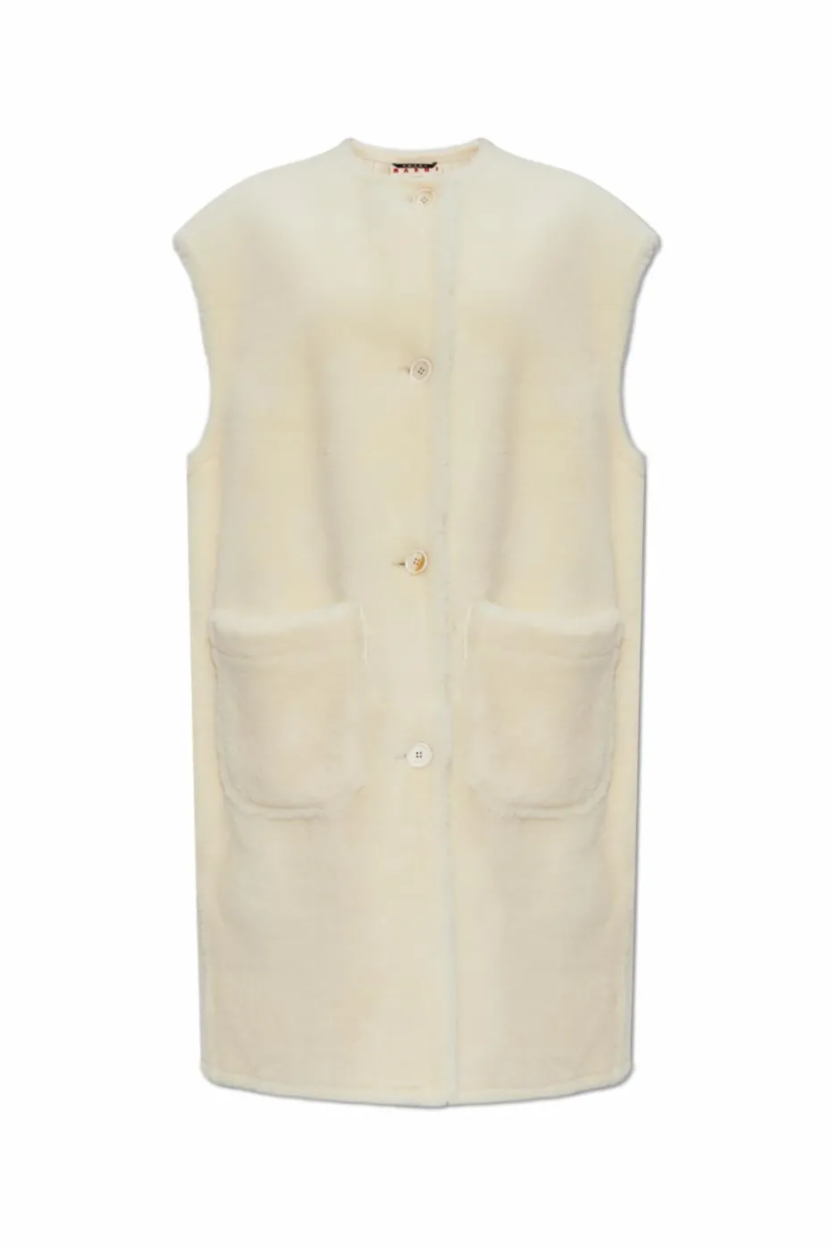 Marni cream Fur vest
