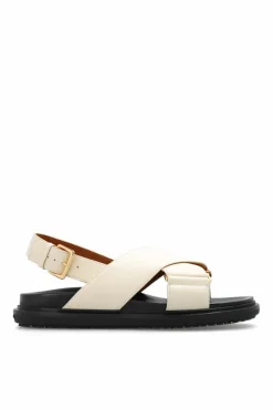 Marni cream ‘Fussbett’ leather sandals