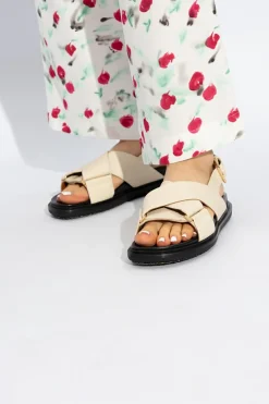 Marni cream ‘Fussbett’ leather sandals