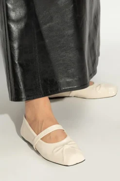 Marni cream Leather ballet flats
