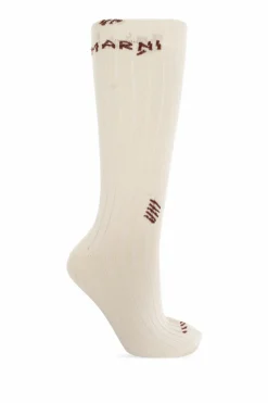 Marni cream Socks with logo