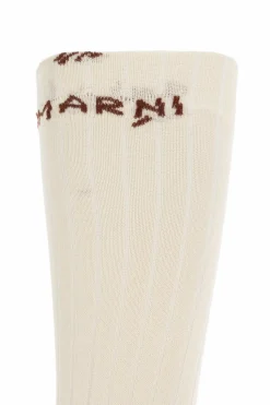 Marni cream Socks with logo