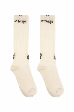 Marni cream Socks with logo