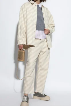 Marni cream Wide-leg jeans