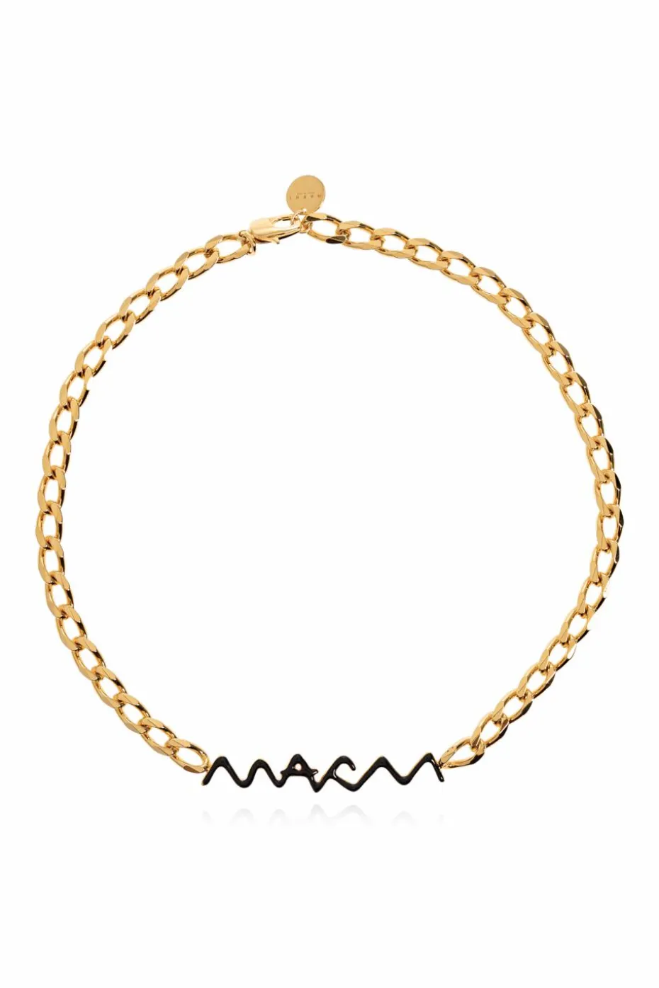 Marni GOLD Brass necklace with logo