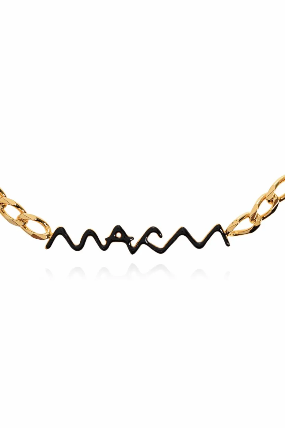Marni GOLD Brass necklace with logo