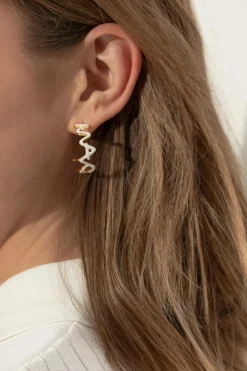 Marni GOLD Earrings with logo