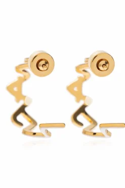 Marni GOLD Earrings with logo