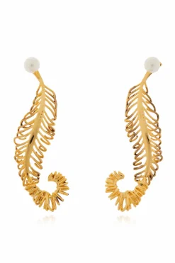 Marni GOLD Earrings with shimmering crystals