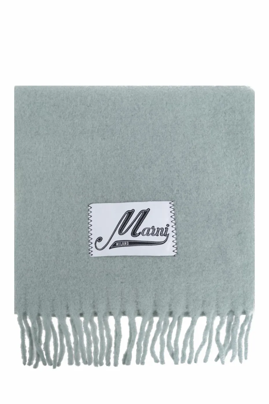 Marni GREEN Scarf with logo patch