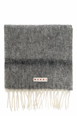 Marni GREY Scarf with logo