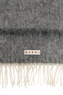 Marni GREY Scarf with logo