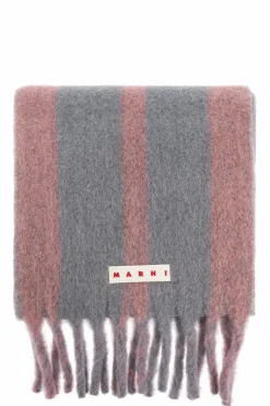 Marni GREY Scarf with logo
