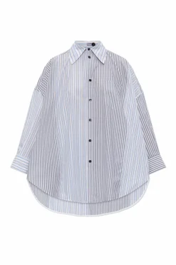 Marni GREY Shirt with stripe pattern