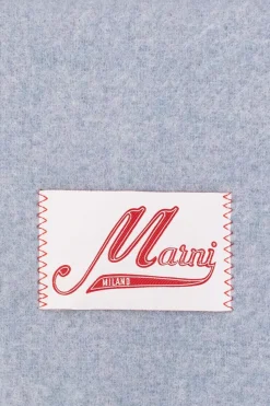 Marni light blue Scarf with logo patch