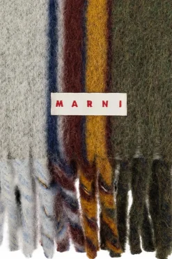 Marni MULTICOLOUR Scarf with logo