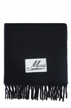 Marni NAVY BLUE Alpaca scarf