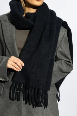 Marni NAVY BLUE Alpaca scarf