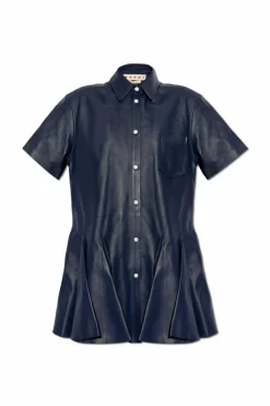 Marni NAVY BLUE Leather dress