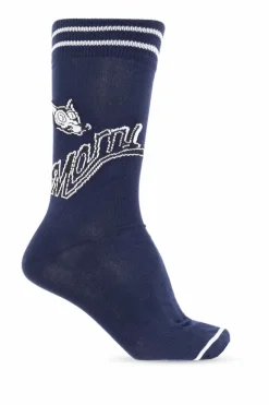 Marni NAVY BLUE Socks with logo
