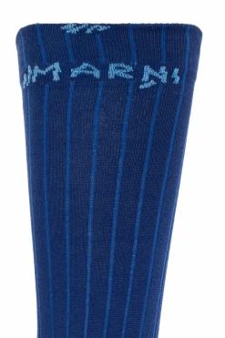 Marni NAVY BLUE Socks with logo