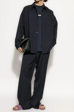 Marni NAVY BLUE T-shirt with logo