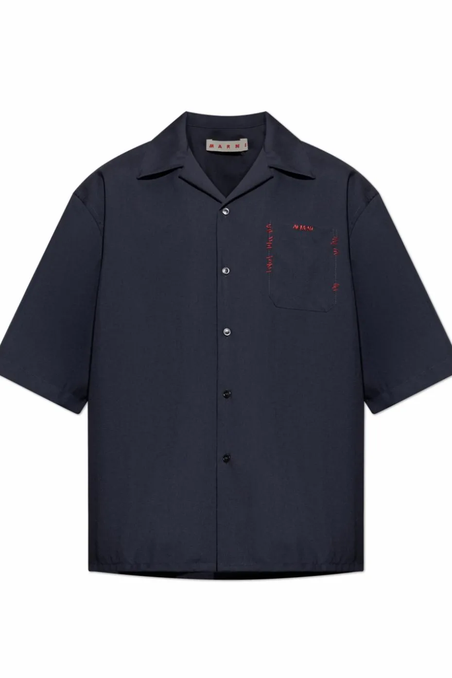 Marni NAVY BLUE Wool shirt