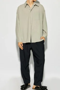 Marni NAVY BLUE Wool trousers
