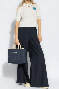 Marni NAVY BLUE Wool trousers