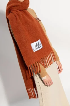 Marni ORANGE Scarf with logo