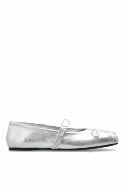 Marni SILVER Leather ballet flats