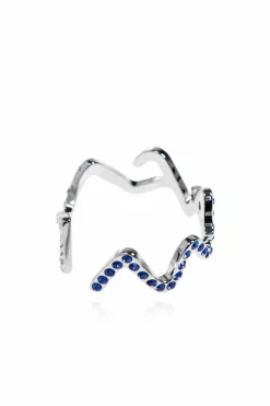 Marni SILVER Ring with shimmering crystals