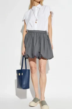 Marni WHITE Sleeveless oversize shirt