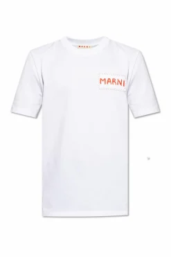 Marni WHITE T-shirt with logo
