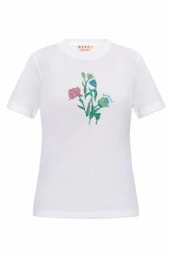 Marni WHITE T-shirt with logo