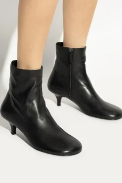 Marsell BLACK Leather ankle boots with heel